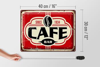 Plaque en tôle rétro 40x30cm Café bar Café depuis 1934 4