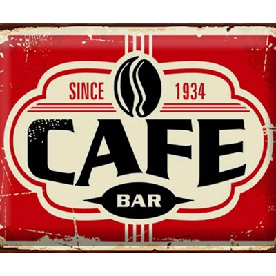 Cartel de chapa retro 40x30cm Café bar Café desde 1934