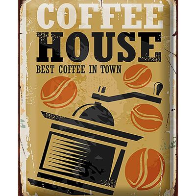 Blechschild Vintage 30x40cm Kaffee Coffee best in town