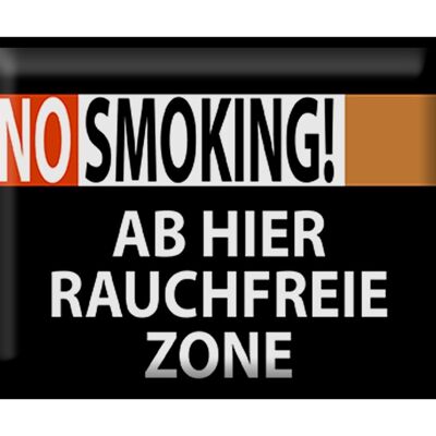 Cartel de chapa aviso 40x30cm Prohibido fumar Zona libre de humo