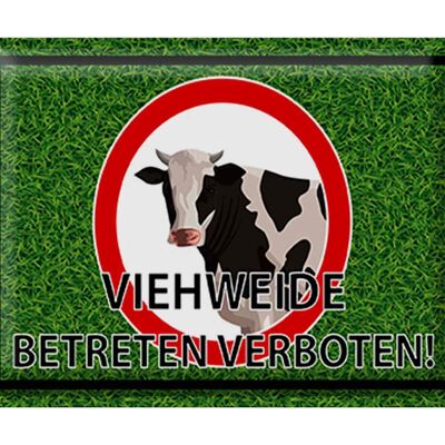 Blechschild Hinweis 40x30cm Viehweide Betreten verboten