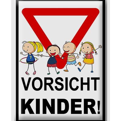 Blechschild Hinweis 40x30cm Vorsicht Kinder