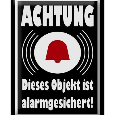 Blechschild Hinweis 30x40cm Achtung Objekt alarmgesichert