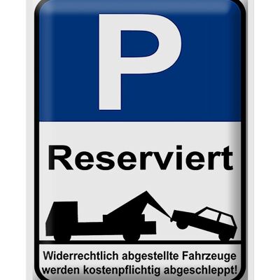 Blechschild Parken 30x40cm Parkplatzschild P reserviert
