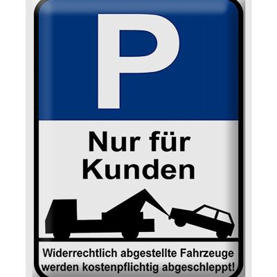 Blechschild Parken 30x40cm Parkplatzschild nur für Kunde