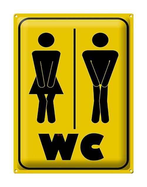 Blechschild Hinweis 30x40cm WC Piktogramm Toilette Wandbild