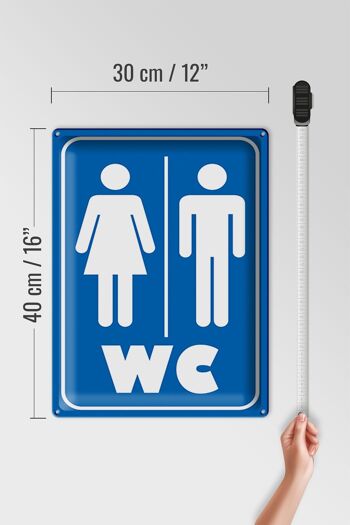 Plaque en tôle note 30x40cm pictogramme toilette décoration murale toilette 4