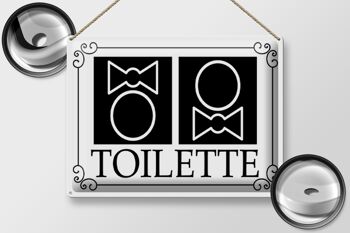 Plaque en tôle toilettes 40x30cm pictogramme toilettes 2