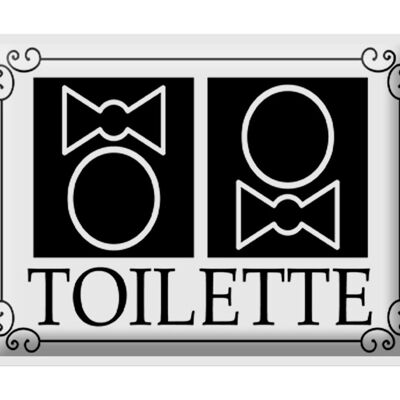 Blechschild Toilette 40x30cm WC Piktogramm