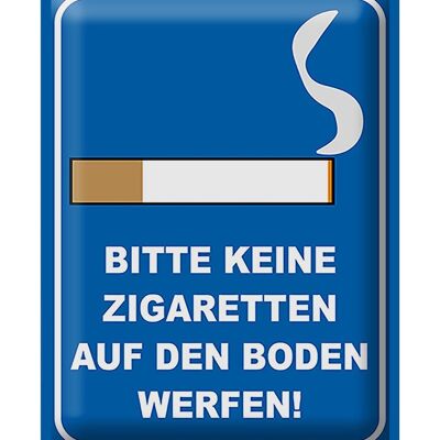 Cartel de chapa 30x40cm por favor no fumar