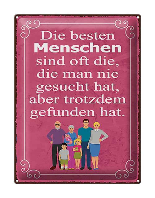 Blechschild Spruch 30x40cm die besten Menschen sind oft die