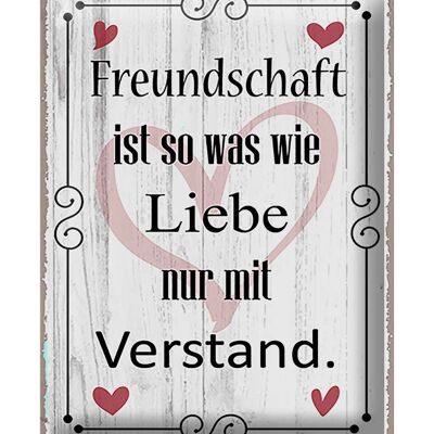 Blechschild Spruch 30x40cm Freundschaft ist so wie Liebe