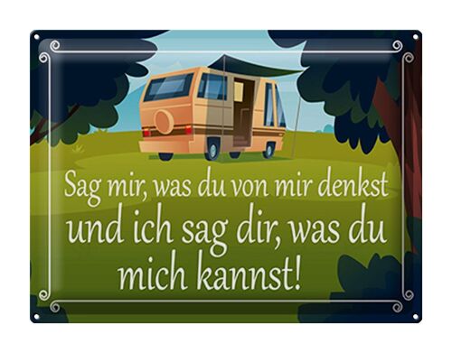Blechschild Spruch 40x30cm sag mir was du von mir denkst
