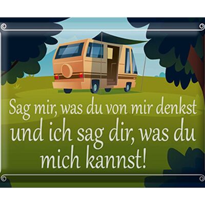 Blechschild Spruch 40x30cm sag mir was du von mir denkst