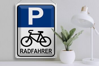 Plaque en tôle parking 30x40cm parking cyclistes 3