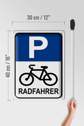 Plaque en tôle parking 30x40cm parking cyclistes 4
