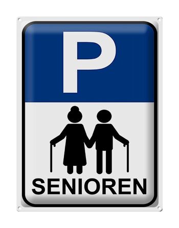 Plaque en tôle parking 30x40cm parking seniors 1