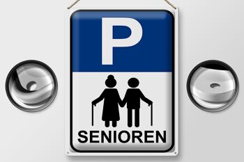 Plaque en tôle parking 30x40cm parking seniors 2