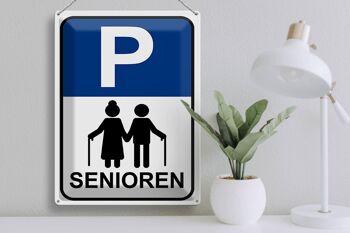 Plaque en tôle parking 30x40cm parking seniors 3