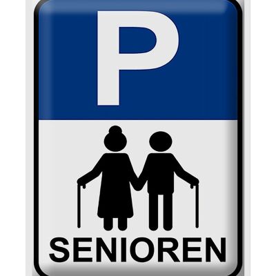 Plaque en tôle parking 30x40cm parking seniors