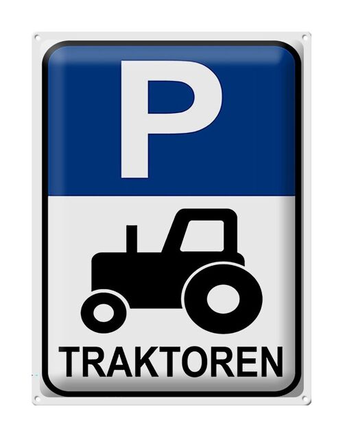 Blechschild Parken 30x40cm Parkplatz Traktor