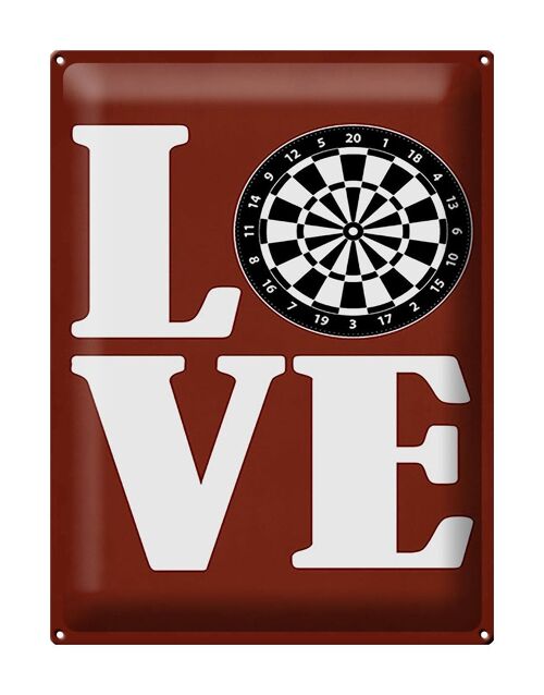 Blechschild Spruch 30x40cm Love Dart Geschenk