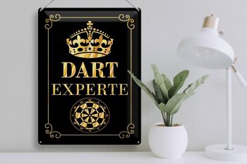 Panneau en étain disant 30x40cm Dart Expert Crown 3
