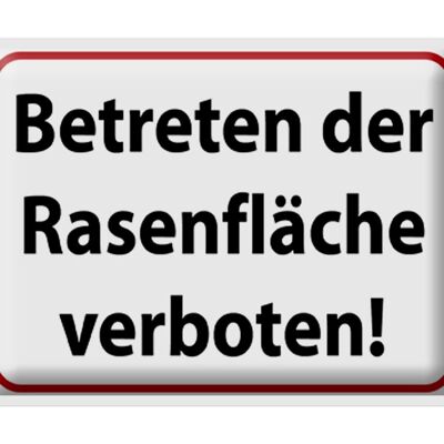 Blechschild Hinweis 40x30cm Betreten Rasenfläche verboten