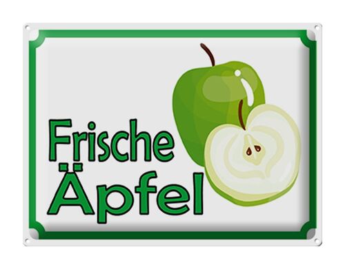 Blechschild Hinweis 40x30cm frische Äpfel Verkauf Hofladen