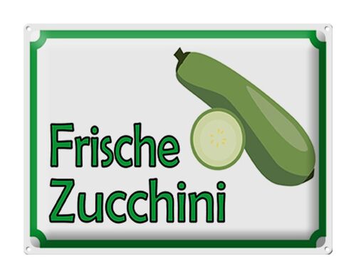 Blechschild Hinweis 40x30cm frische Zucchini Hofladen