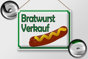 Panneau en tôle 40x30cm, restaurant de vente de Bratwurst 2