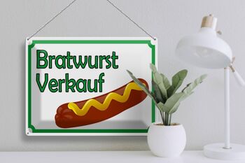 Panneau en tôle 40x30cm, restaurant de vente de Bratwurst 3