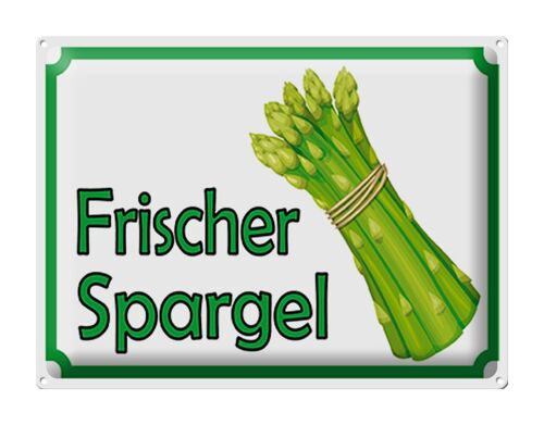 Blechschild Hinweis 40x30cm frischer Spargel Restaurant