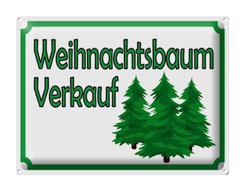 Blechschild Hinweis 40x30cm Weihnachtsbaum Verkauf