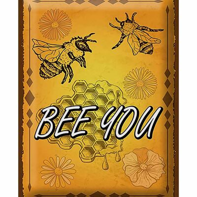 Cartel de chapa nota 30x40cm Abeja, abeja, miel, apicultura