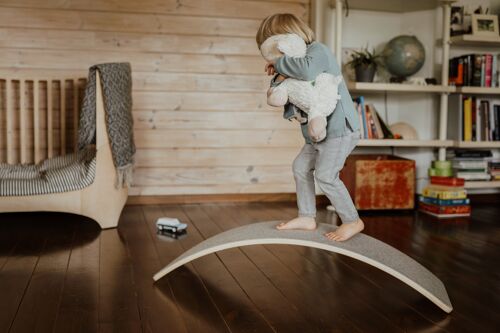 Balance Board with a gray felt bottom, M size