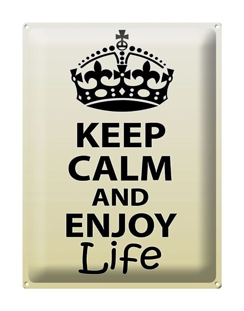 Blechschild Spruch 30x40cm Keep Calm and enjoy life