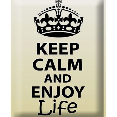 Blechschild Spruch 30x40cm Keep Calm and enjoy life