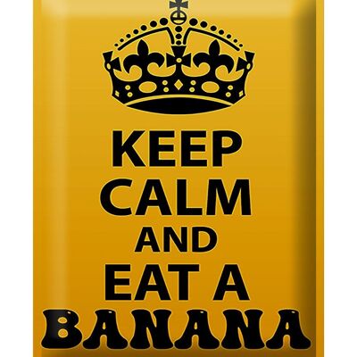 Blechschild Spruch 30x40cm Keep Calm and eat a Banana