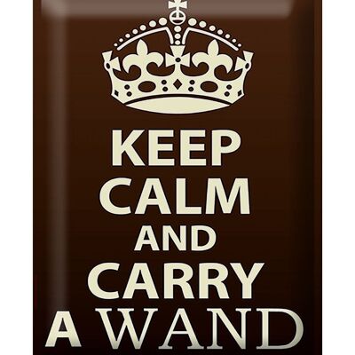 Blechschild Spruch 30x40cm Keep Calm and carry a wand