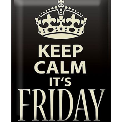 Blechschild Spruch 30x40cm Keep Calm it`s Friday Geschenk