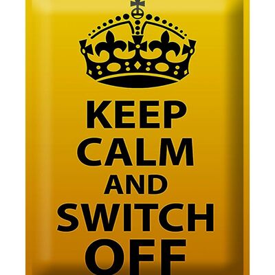Blechschild Spruch 30x40cm Keep Calm and switch off