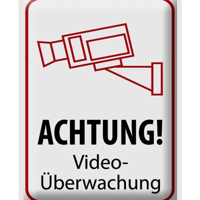 Blechschild Hinweis 30x40cm Achtung Videoüberwachung