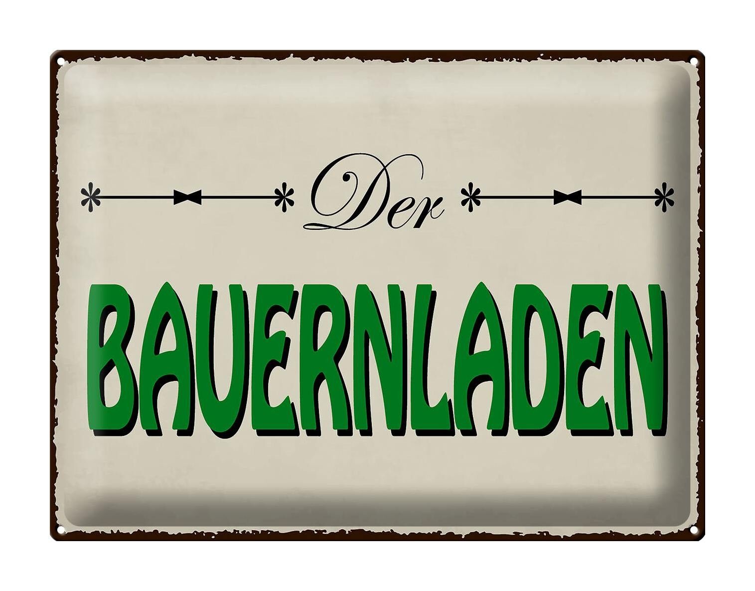 Targa in metallo avviso 40x30 cm spaccio agricolo vendita spaccio agricolo