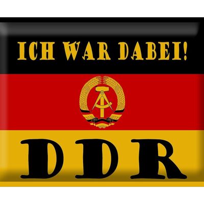 Targa in metallo con scritta 40x30 cm Ero lì, bandiera della DDR Ostalgie