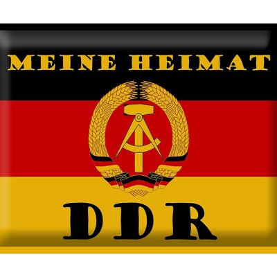 Targa in metallo con scritta 40x30 cm casa mia bandiera della DDR Ostalgie