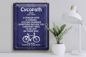 Plaque en étain indiquant 30x40cm Cycopath Cyclisme Chronique 3