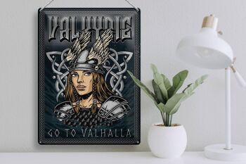 Panneau en étain disant 30x40cm Valkyrie va à Valhalla Wiking 3