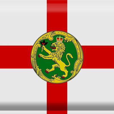 Cartel de chapa Bandera de Alderney 40x30cm Bandera de Alderney