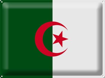 Signe en étain Drapeau de l'Algérie 40x30cm Drapeau de l'Algérie 1